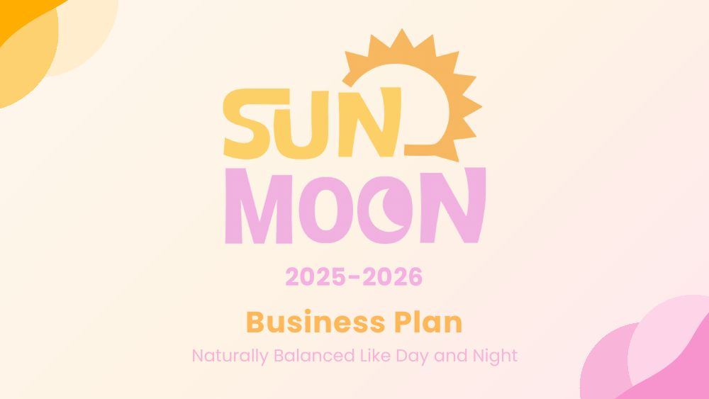 Cover of the SunMoon Snacks business plan
